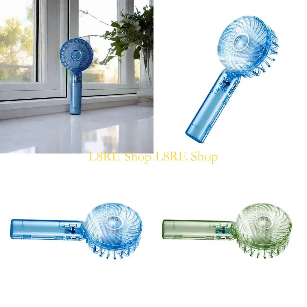 L8RE Rechargeable Handheld Portable Fan Air Conditioners Portable Small Pocket Fan 3 Speed for Office Outdoor Camping