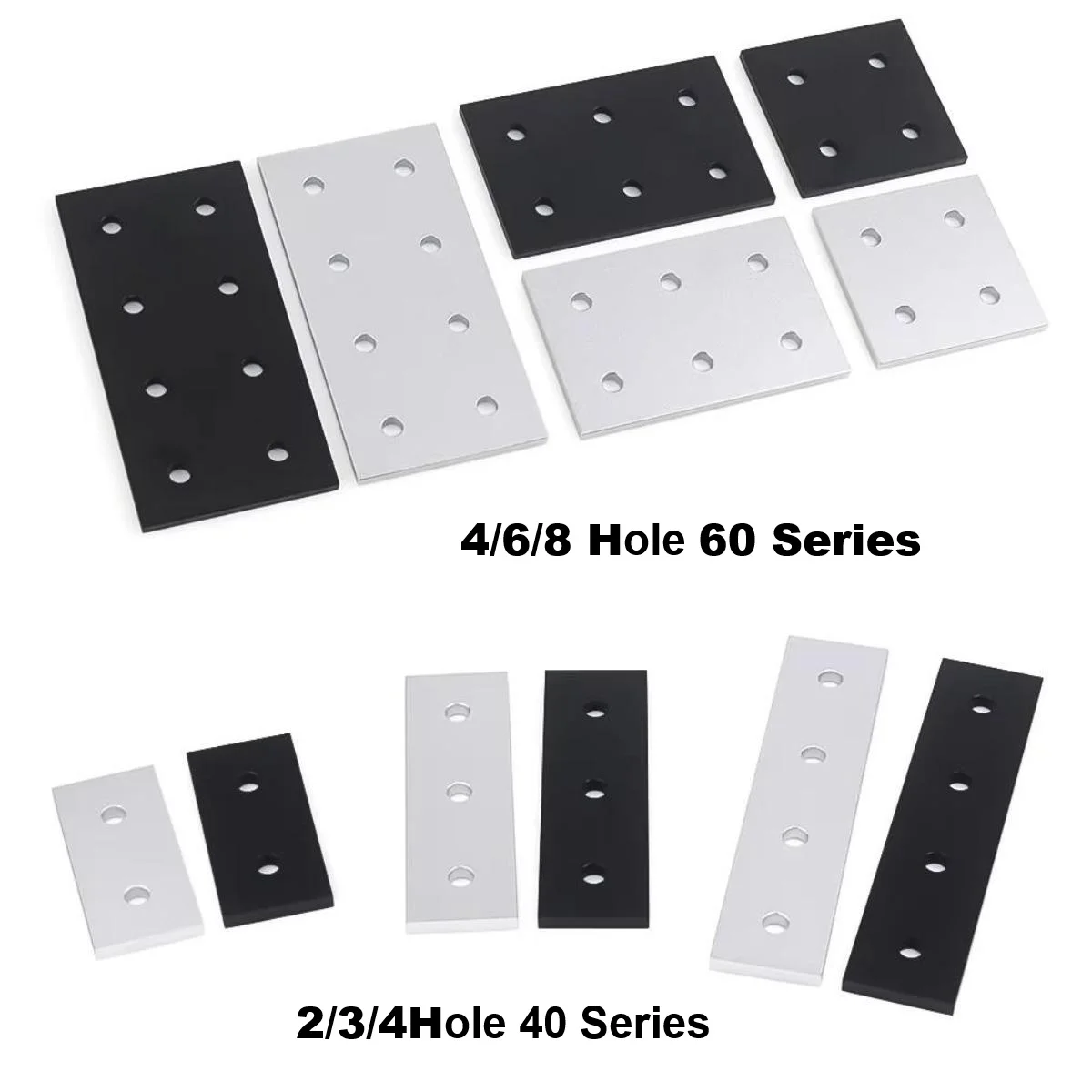 4Pcs Joining Strip Plate Aluminum Connector Fastener 4040 6060 2/3/4/8 Hole Angle Connector Aluminum Mount
