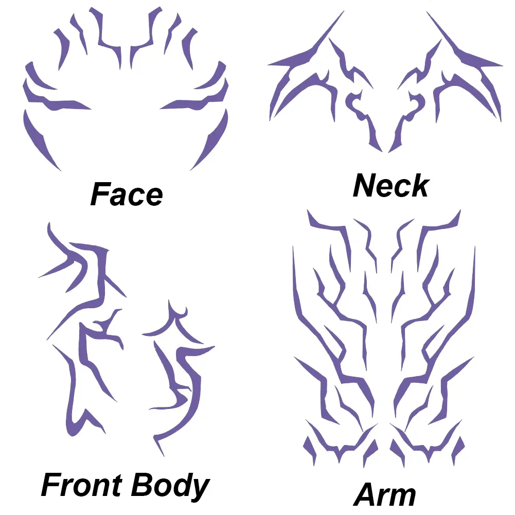 زي رومي، ملصق وشم، كوسبلاي للنساء، وشم مؤقت، KPop Demon Hunter، إكسسوارات الأزياء، إكسسوارات الهالوين