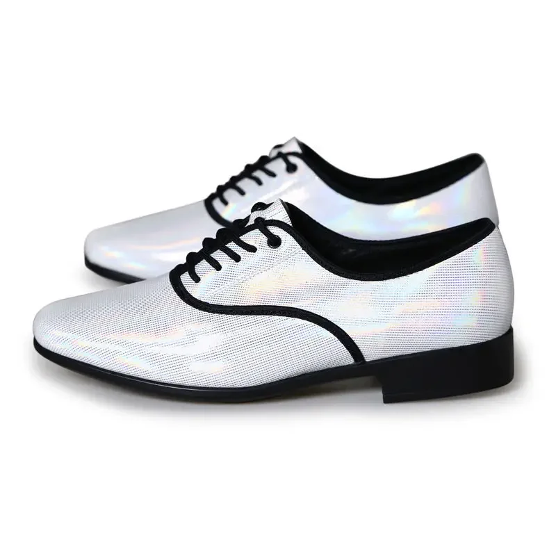 2025 Modern Dance Schuhe Männer Echtes Leder Weiche Square Dance Schuhe GB Social Walzer Tanz Schuhe Atmungsaktivität Turnschuhe Tango