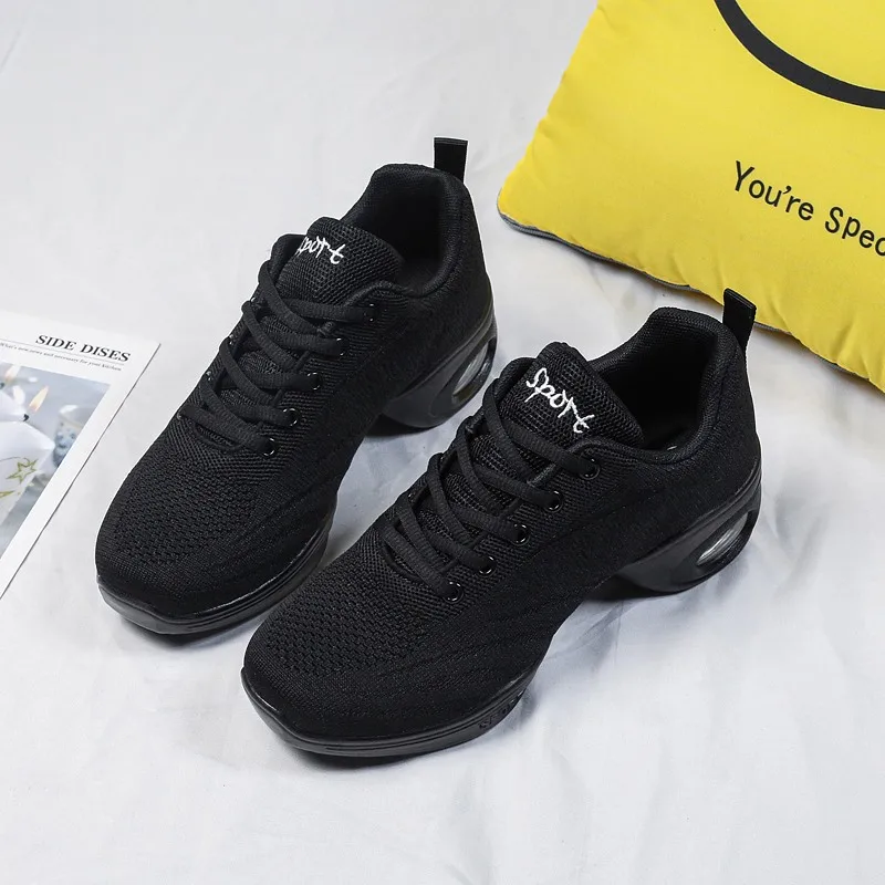 Women's Knit Dance Sneakers Air Cushion - usage example