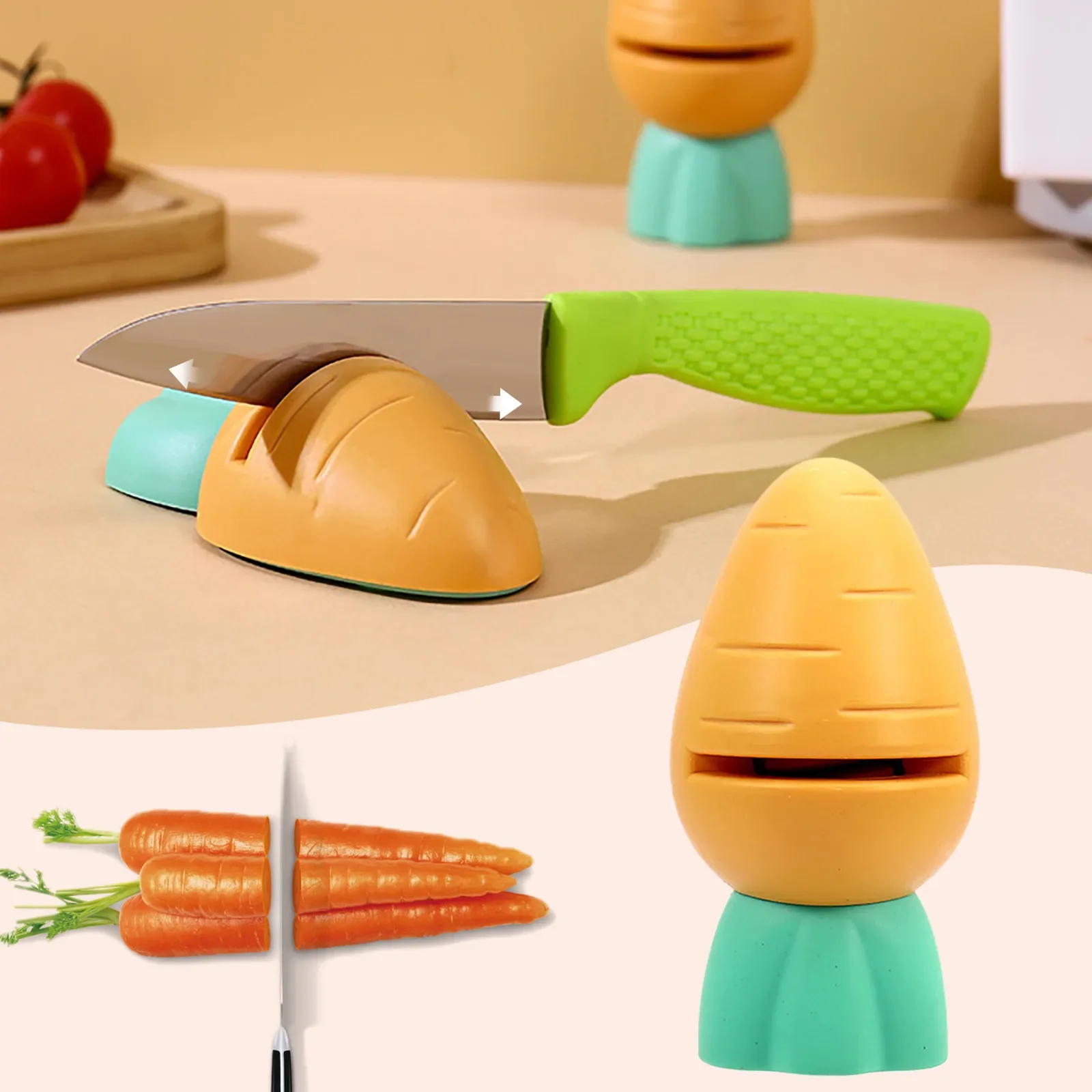 Sharpening Household Gadgets Kitchen Cute Fruit Carrot Mini Kitchen Stone Kitchen Sharpening Apartment Stuff for Guys