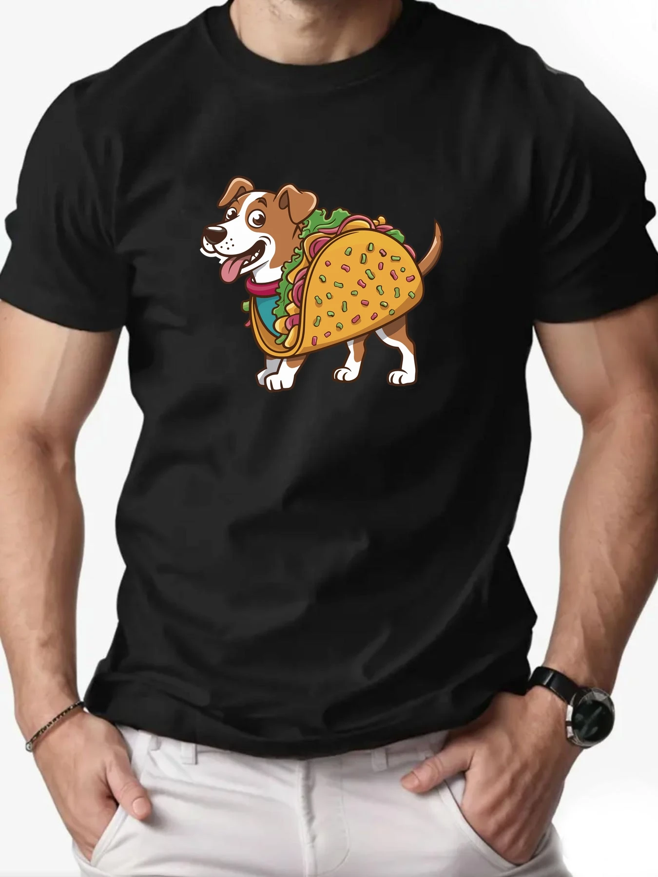 

Men's Cartoon Print T-Shirt 100% Cotton Summer Oversized Round Neck Breathable Casual Short Sleeve High Quality Fashion T Shirt