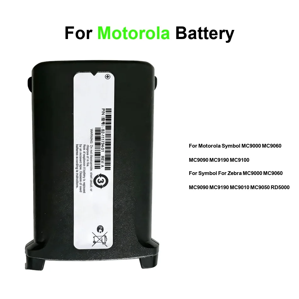 

Аккумулятор для Motorola Symbol MC9000 MC9060 MC9090 MC9190 MC9010 MC9050 RD5000 MC9100 82-111734-02 82-111734-02 82-111734-02