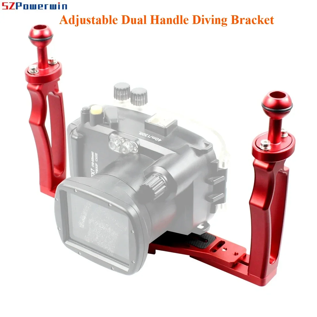 

Adjustable Dual Handle Tray Stabilizer Rig Diving Upgrade for GoPro Canon Sony DSLR Camera Smartphone Underwater Housing Bracket
