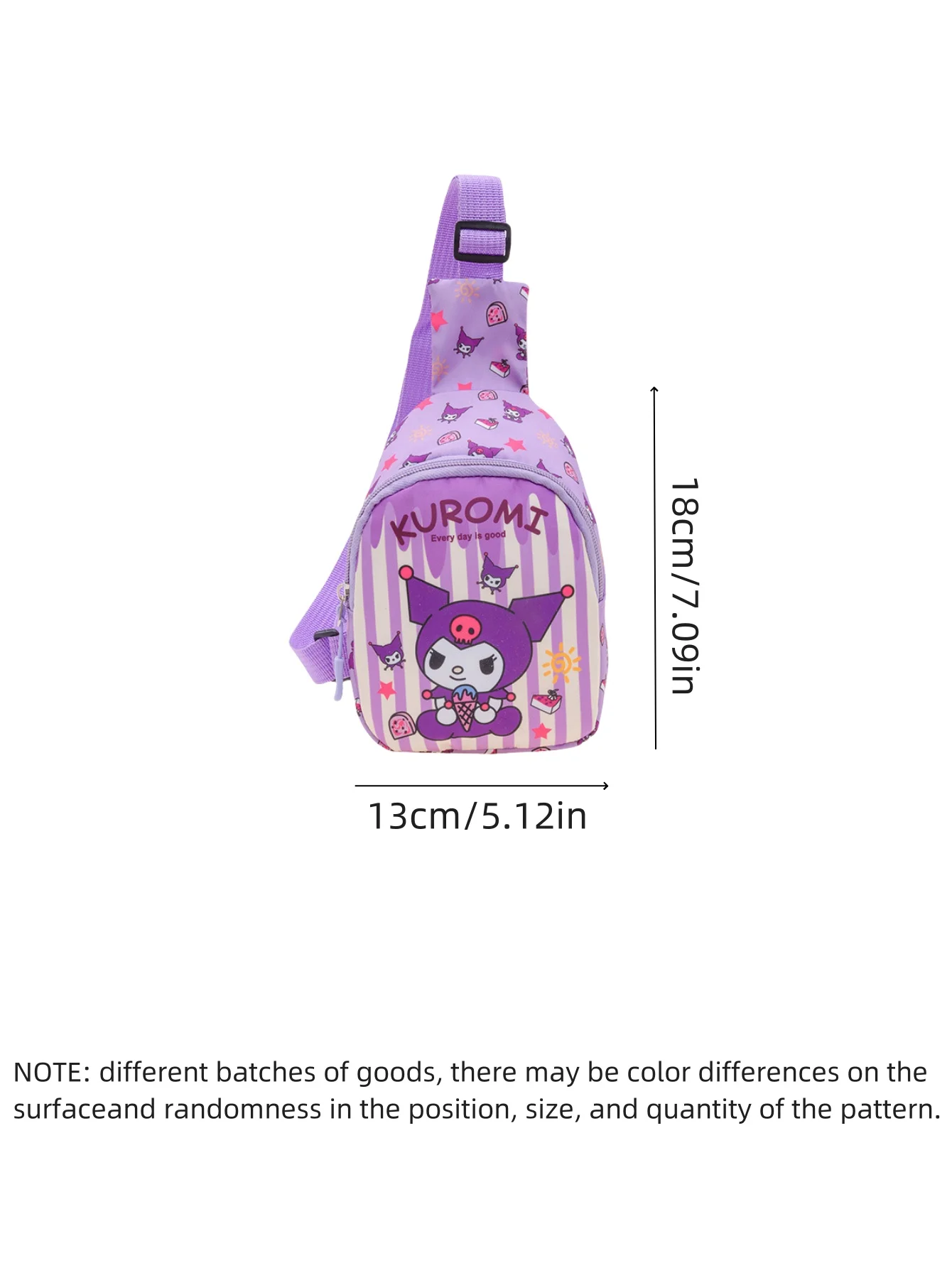 1pc Hello Cartoon Kitty My Melody Kuromi Cinnamoroll Printed Shoulder Bag Versatile Crossbody Bag Birthday Gift