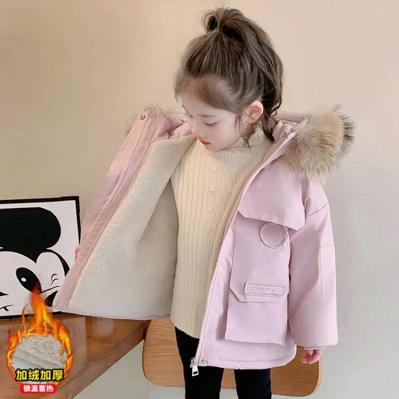 

Детская куртка-пальто осенне-зимняя повседневная модная в стиле аниме, утепленная, теплая, с капюшоном, длинная, для улицы, повседневная, подарок для школьников, мягкая