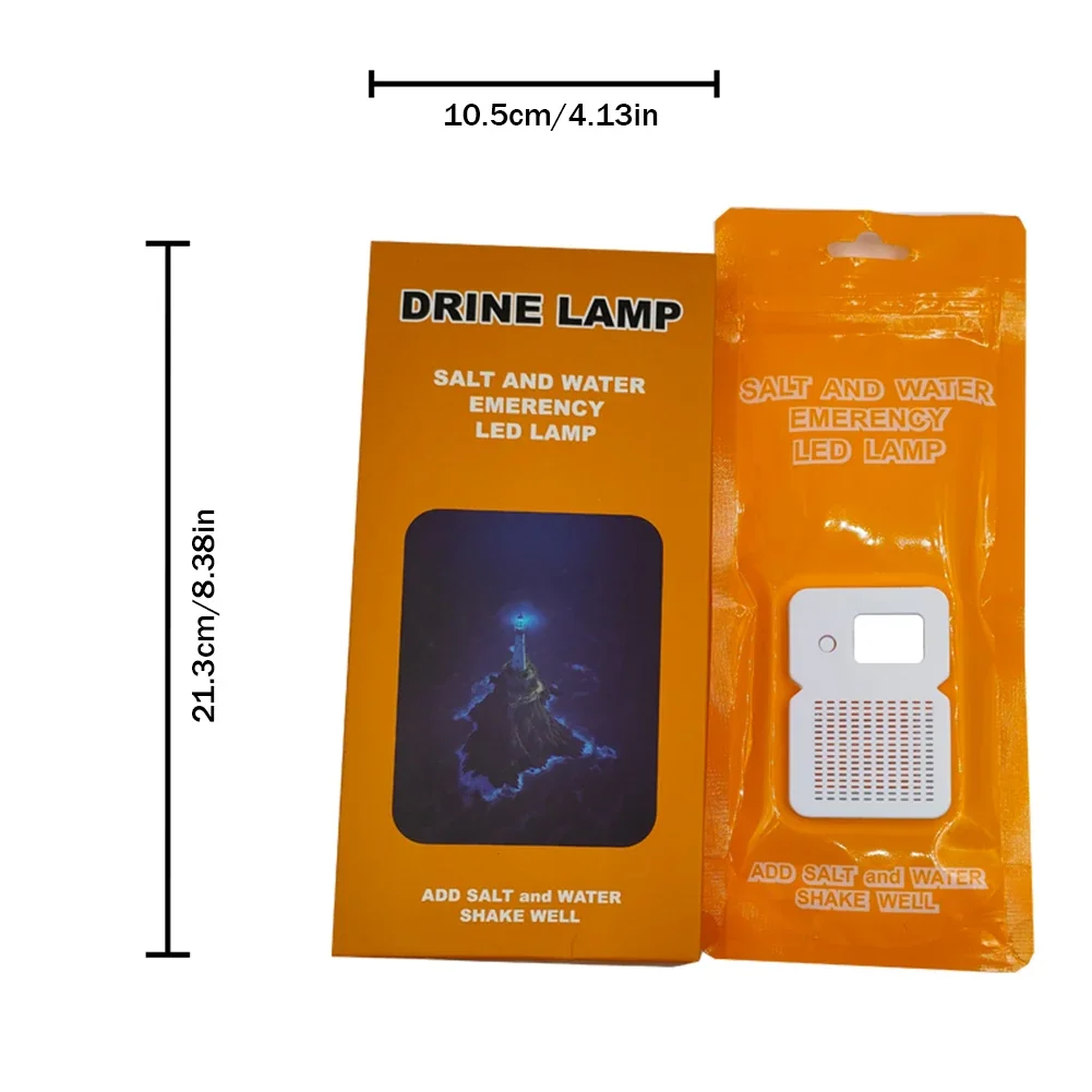 キャンプ用ポータブル緊急LEDランプ,塩水ランプ,防水,再利用可能,旅行用品,屋外,ビーチ,50lm