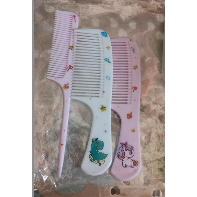 Anti Static Detangling Styling Tool Combs 2pcs Set Strawberry Hair Comb for Kids with Pony Tail Girls Hair Accessories Brushes