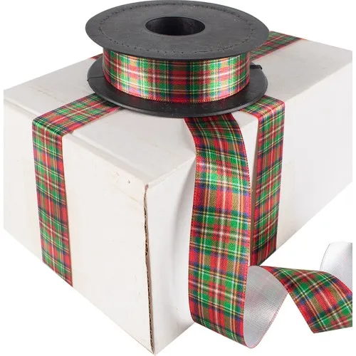 Henna Workshop Christmas Plaid Ribbons 15 mt 2,5 cm