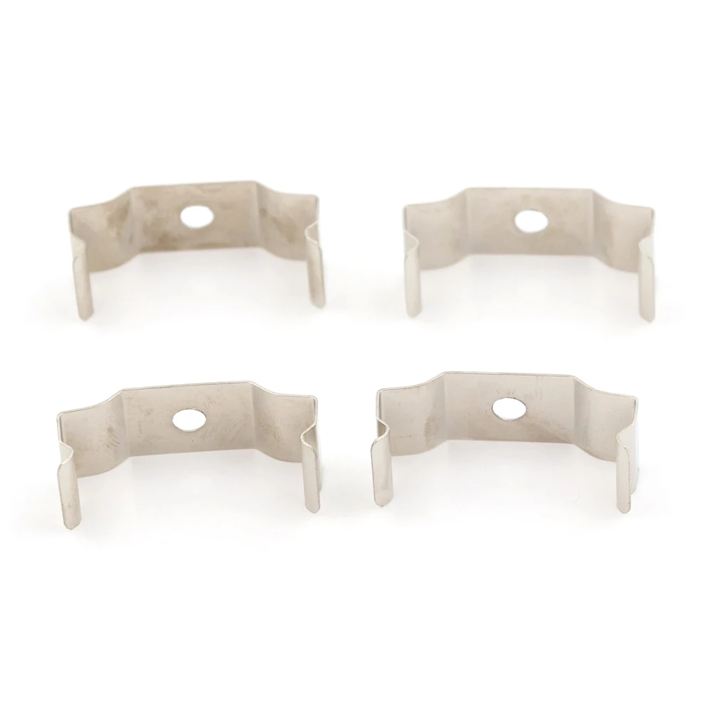 4Pcs T8 Fluorescent Tube Lamp Holder Bracket Clips Socket Silver