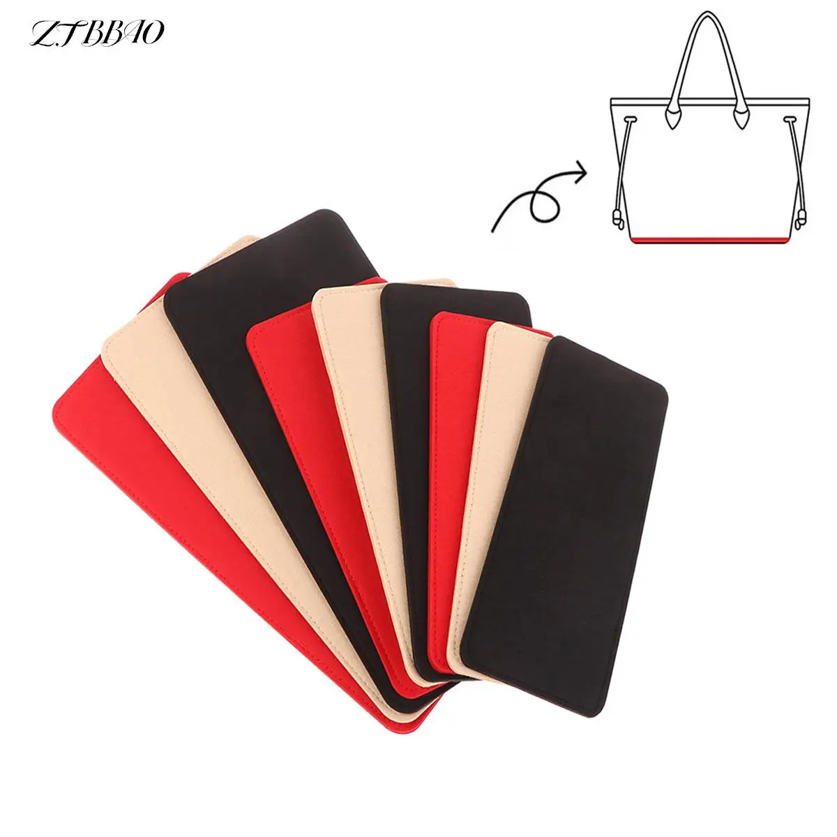 1PCS Size S M L Felt Base Shaper Fits For Handle Bag Cosmetic Bag Felt Makeup Bag Support Pad