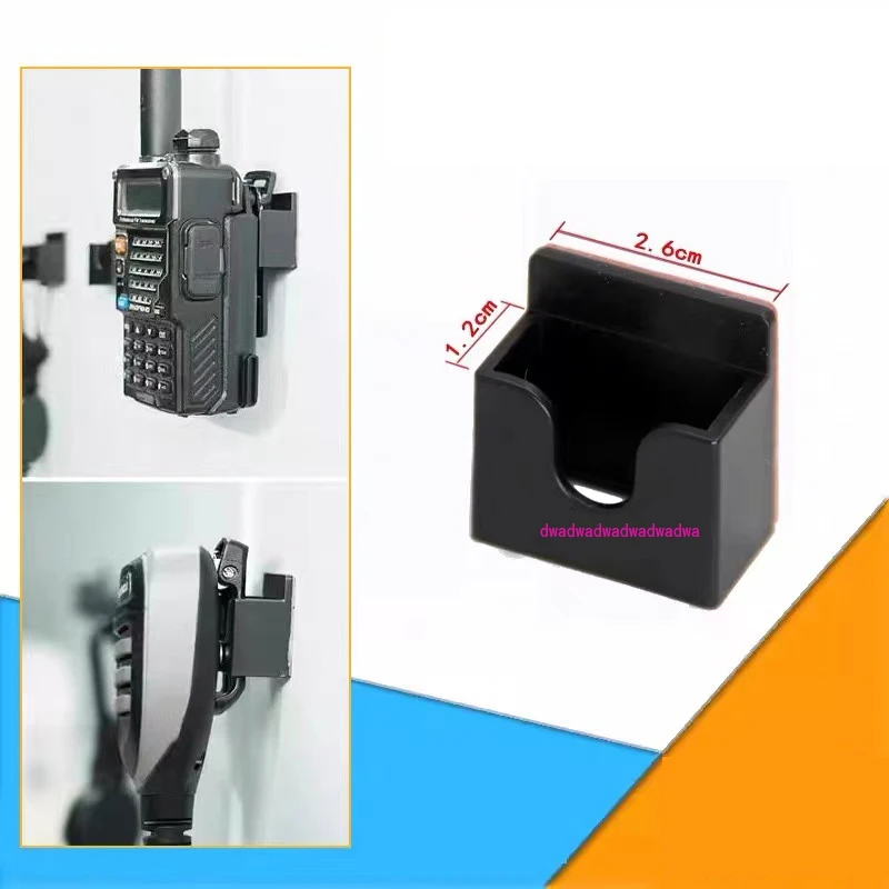 New Universal 3 in 1 Clip Convenient & Versatile Wall Mount ABS Mount with Adhesive Back Easy Installs Walkies Talkies Hold HAM