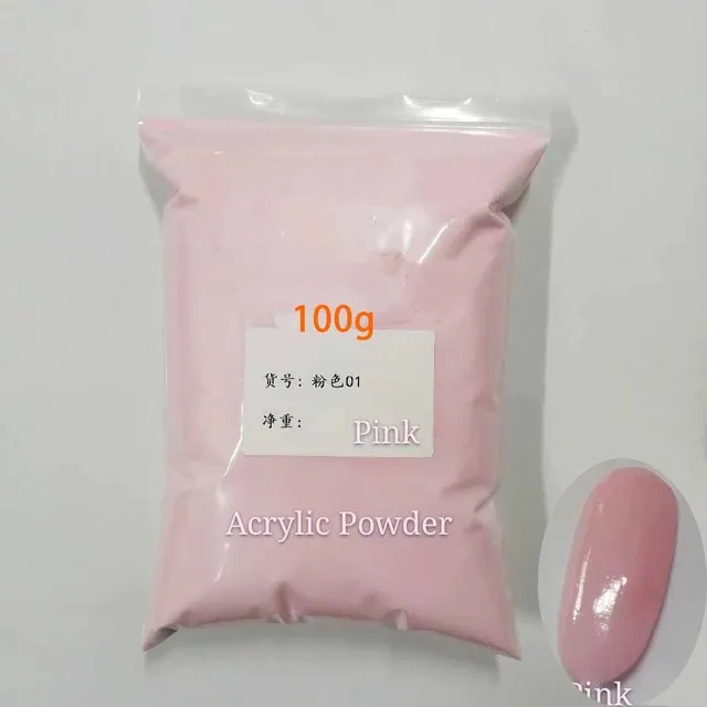 50g/100g Bulk Nude Nail Acrylpulver, 4 In1 Solid Colors Kristallpulver Verlängerung/Tauchen/Gravur Acryl Monomer Großhandel