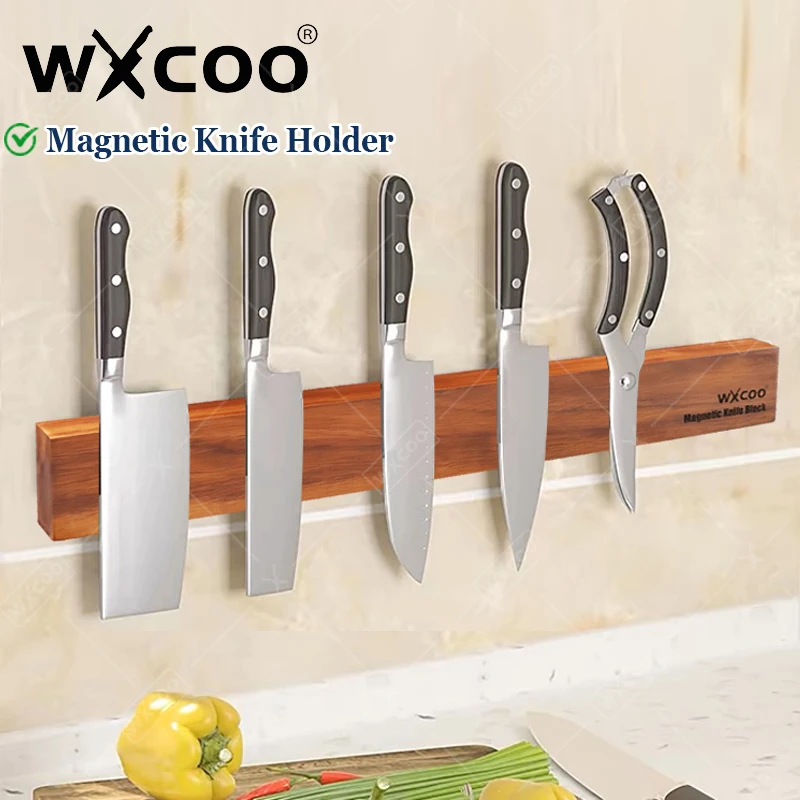

WXCOO Magnetic Knife Holder for Wall with Extra Strong Magnet Knife Magnetic Strip for Knives Kitchen Accessories Without Knife
