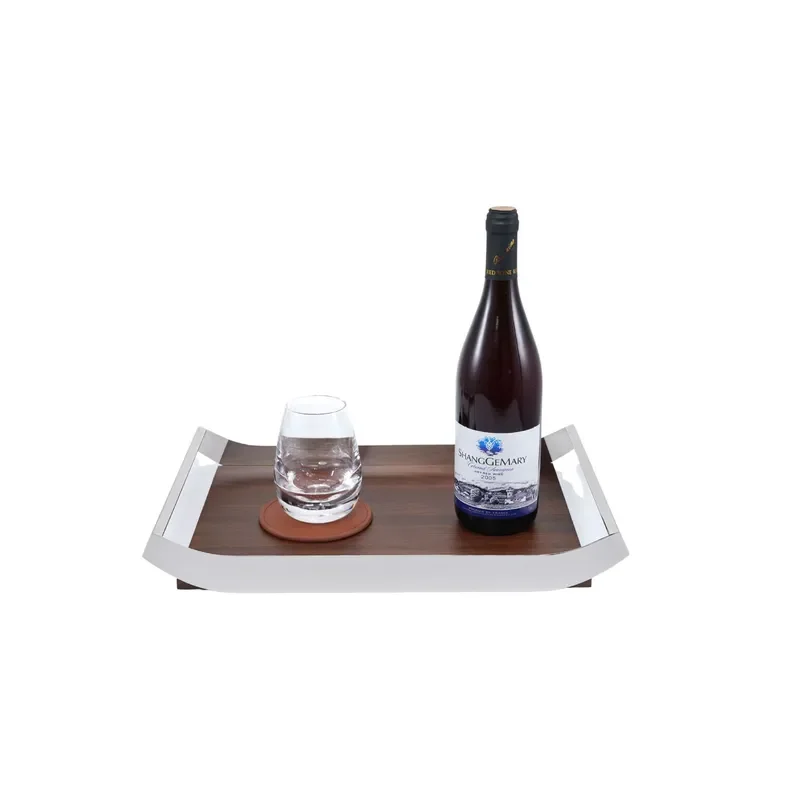 Nordic Style Stainless Steel Fruit Tray Modern Minimalist Walnut Storage Plate for Living Room Home Decor Housewarming Gift
