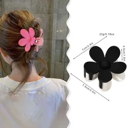 Creative Double Color Flowers Shape Hair Claws Clips Women Sweet Geometric Hair Crab Ponytail Clips Shark Clip Hair Accessories