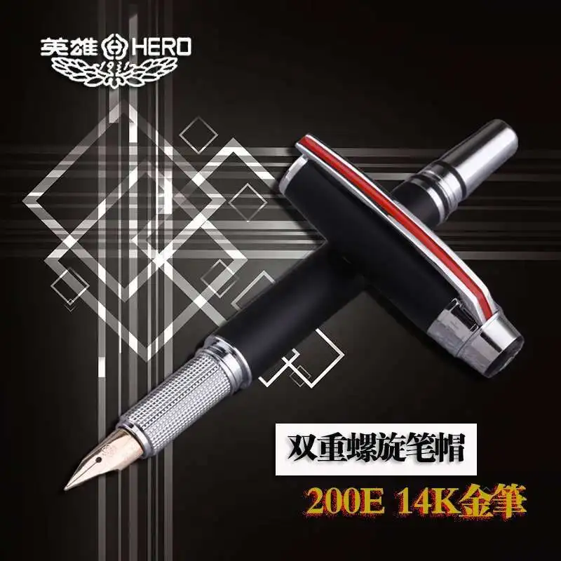 

Highe End Hero 200E Gold Pen 14K Pen Nib Business Gift Office Gift Signature Fountain Pen