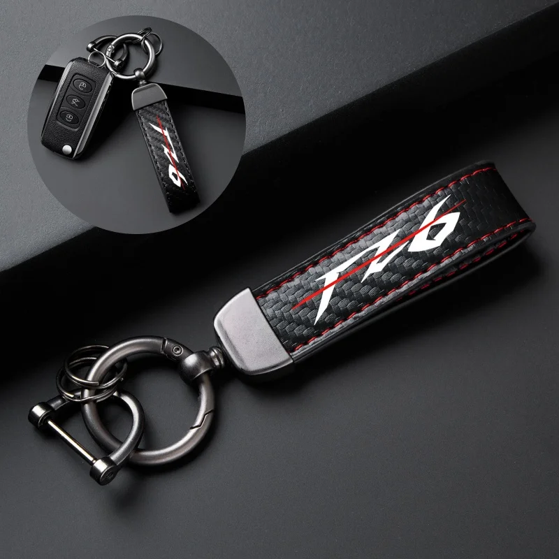 High-Grade Leather Suede Keychain LOGO Holder Carbon Leather Keyring Keychain Keyring FZ6 For Yamaha FZ6 FZ-6 FAZER FZ6N FZ6R