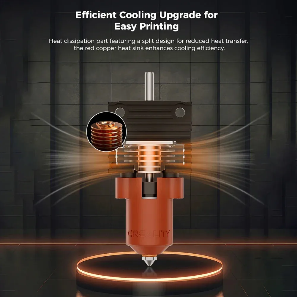 For Creality K1C K1 MAX Hotend Kit With Ceramic Heating Block K1C Hotend Assembly Kit with Quick-Swap Nozzle Kit K1C Extruder