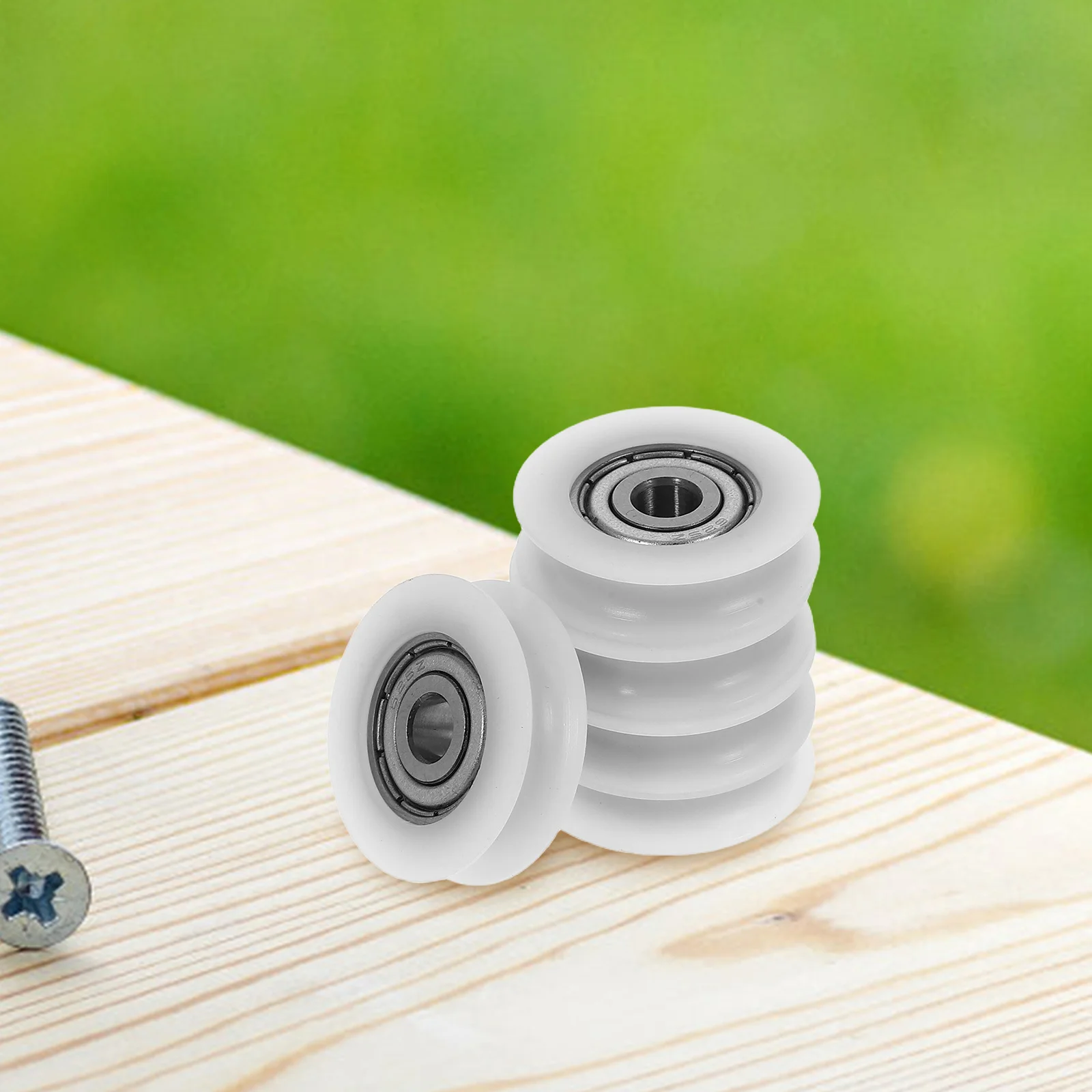 5 stücke Kunststoff Schiebe Rad Pom U Nut Lager Pulley Ersatz Für Schiebetüren Fenster Scheune Schrank Tür Track Pulley