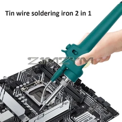 220V 60W Hand-held Electric Soldering Iron Internal Heating Soldering Gun Solda Automatically Send Tin Welding Tool wender solda