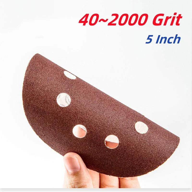 

40~2000 Grit Sanding Discs 5 Inch 8 Holes Hook Loop Adhesive Sandpaper For Random Orbital Sander Abrasive Sheets Tools