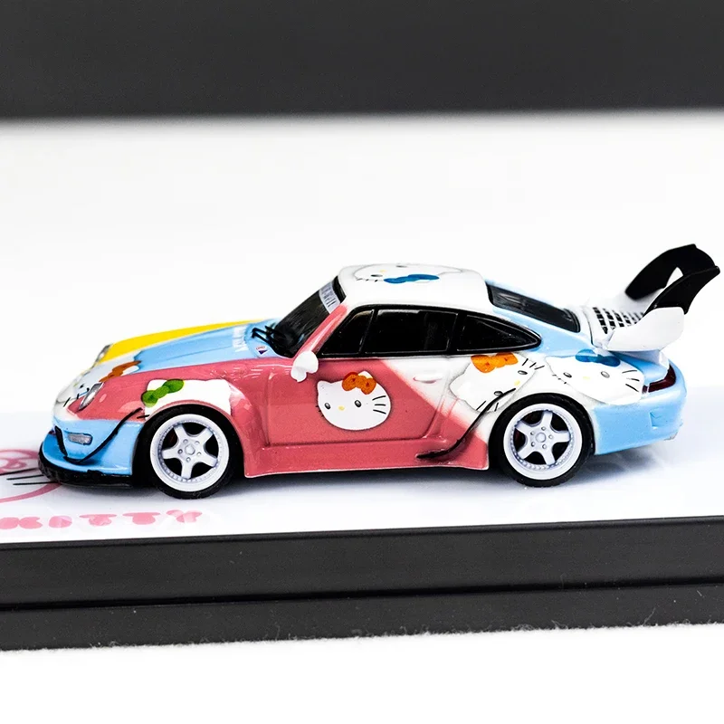 Vlam 1/64 Porsche RWB 993 964 Kitty Legering Speelgoed Motorvoertuig Diecast Metaal Model