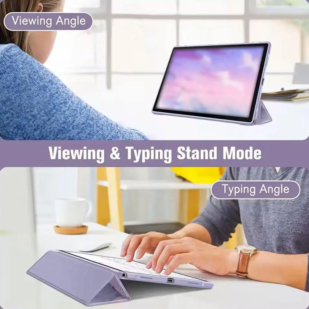   حافظة حماية للكمبيوتر اللوحي مقاس 11 بوصة لهاتف سامسونج جالاكسي تاب S11 مع فتحة قلم أكريليك مضادة للانحناء وحامل قابل للطي من السيليكون بظهر ناعم