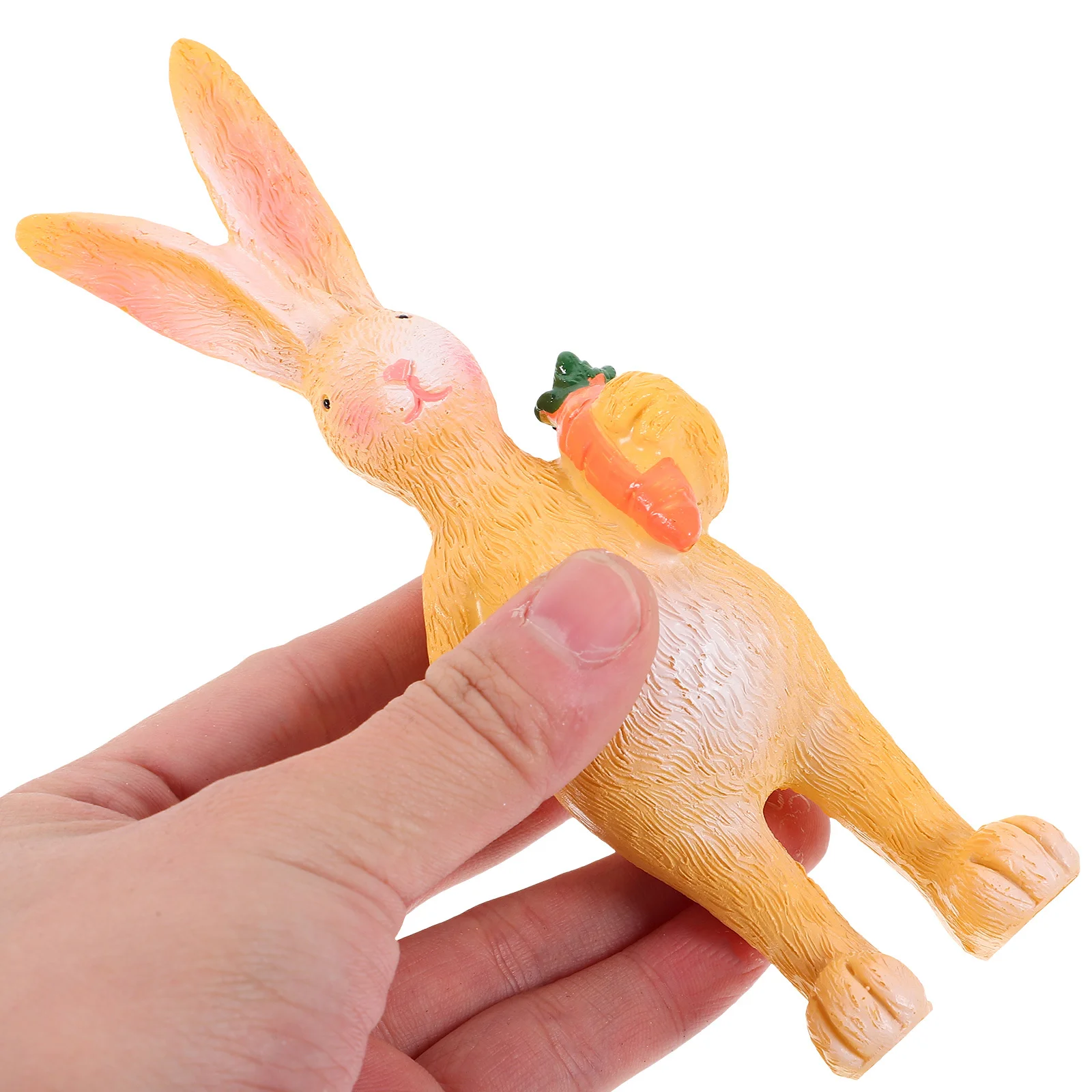 

Easter Rabbit Decoration Resin Craft Bunny Statue for Tabletop Mantel Countertop Shelf Display Spring Holiday Home Decor Item