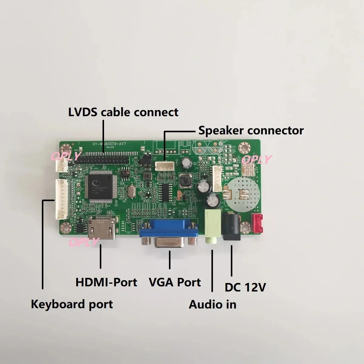 لوحة تحكم 58C متوافقة مع VGA LVDS مع غطاء خلفي معدني لشاشة LP141WX5 14.1 بوصة 1280 × 800 LED LCD