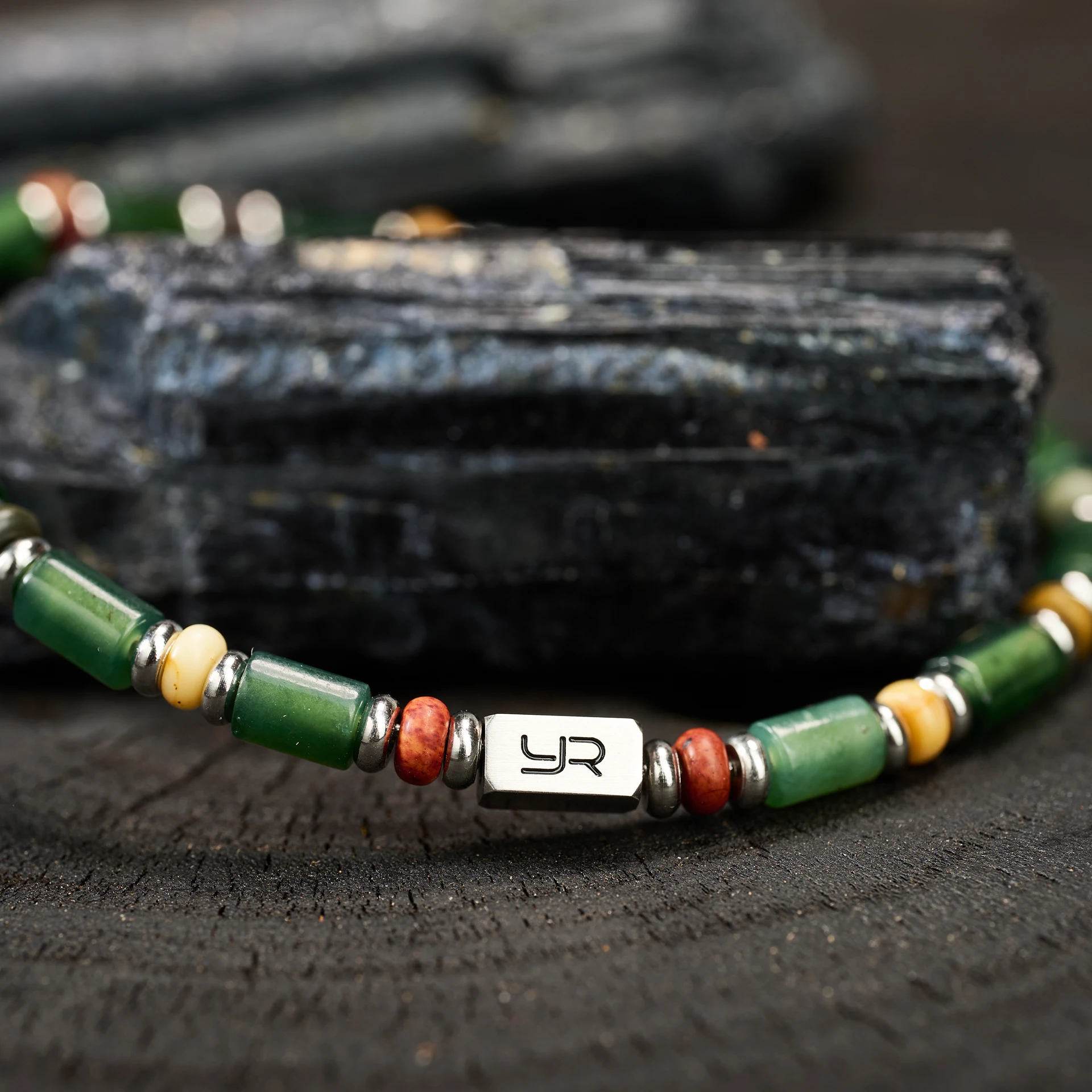 YOUNG&RICH Celadon Xiuyu Jade Multi-Tone Beaded Bracelet | Retro-Ins Aesthetic Niche Design • Fashion Unisex Luxury Jewelry