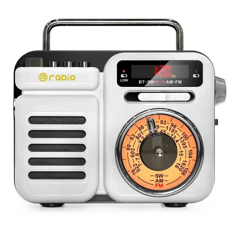 Radio Vintage de alto volumen para exteriores, altavoz portátil con carga solar, multifuncional, inalámbrico, Bluetooth