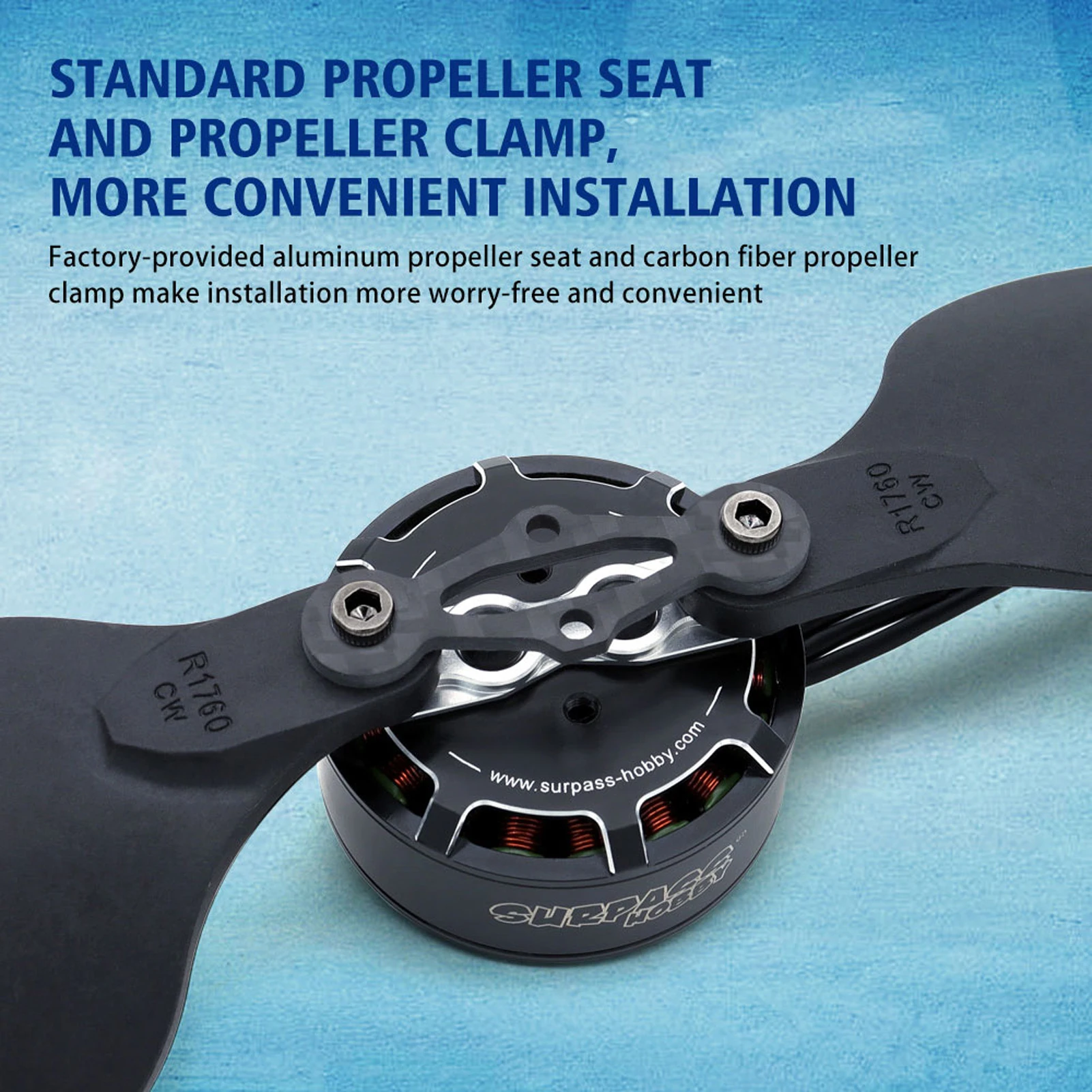 محرك MS4010 450KV بدون فرشاة للطائرات بدون طيار متعددة الدوار، محرك خارجي ذو عزم دوران عالي 24 أقطاب، محرك بدون فرش أحادي الملء