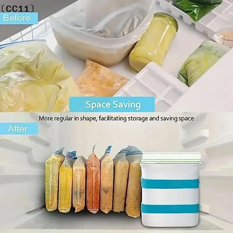 Qeuhehdi Food Block Maker 3D Soup Freezing Mold Ice Making Tool Food Freezer Container Molds For Soup Broth Sauce Butter〔CC11〕