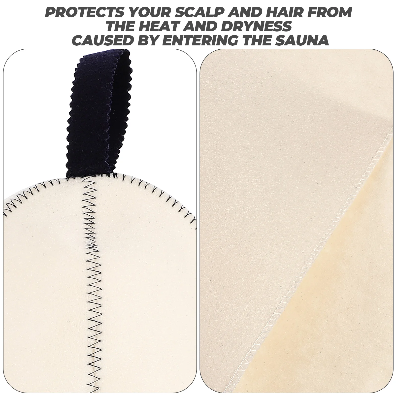 

Felt Bathing Cap for Women Large Heat Resistant Hair Spa Pool Steam Room Camping Hanging Big Shower Bath Felt