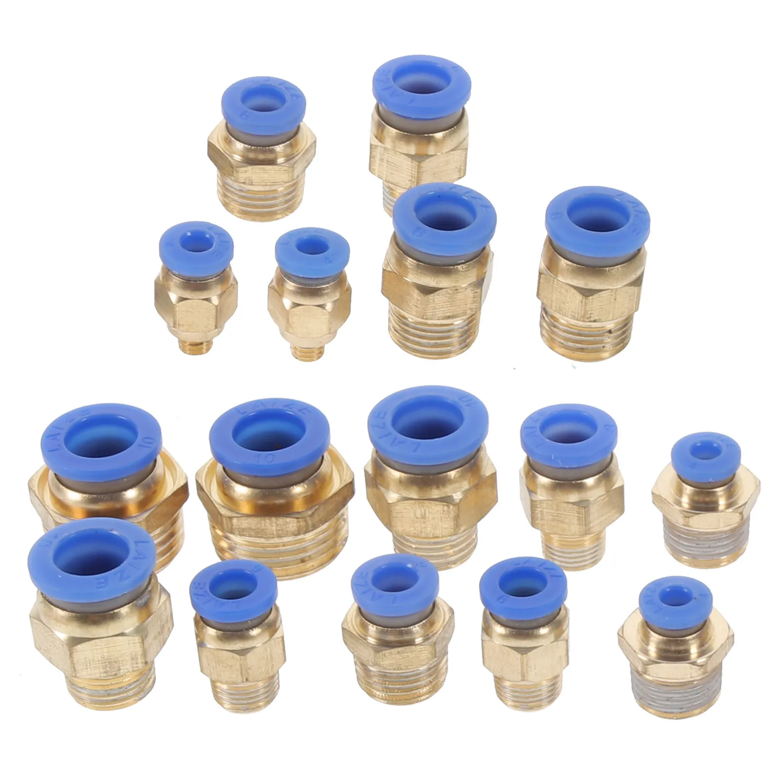 1 Set Air Hose Connector Sturdy Abs Copper Crimp Fitting Leakproof Quick Connect For Air Compressor Pressure Washer Tool Supply