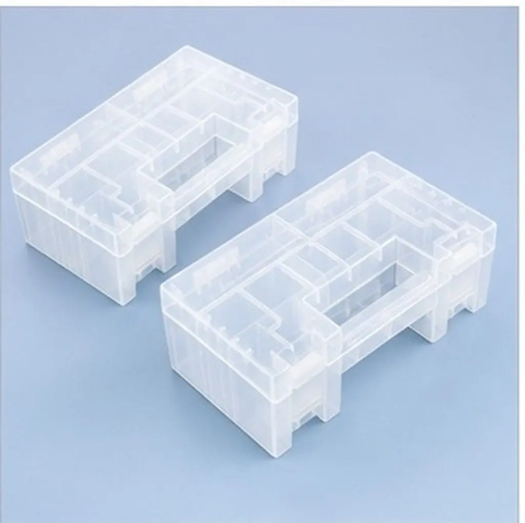 2Pcs Ergonomic Battery Organizer with Transparent Lid & Easy-Pull Drawers for AA AAA Batteries – Home, Office, Travel