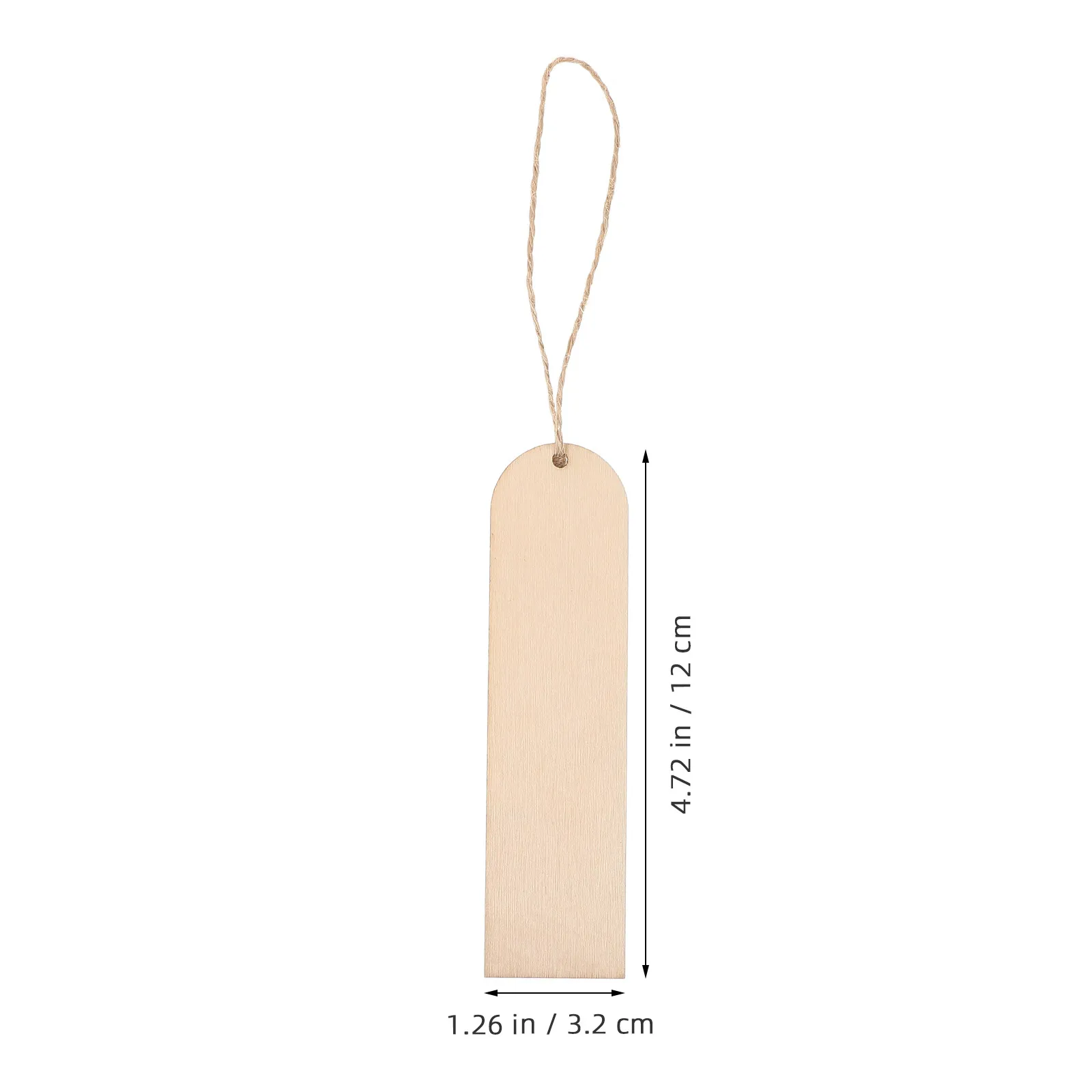 30Pcs Wooden Bookmarks Unfinished DIY Blank Tags Hanging Rope Craft Gift Decoration Record Dividers Record Divider Tags