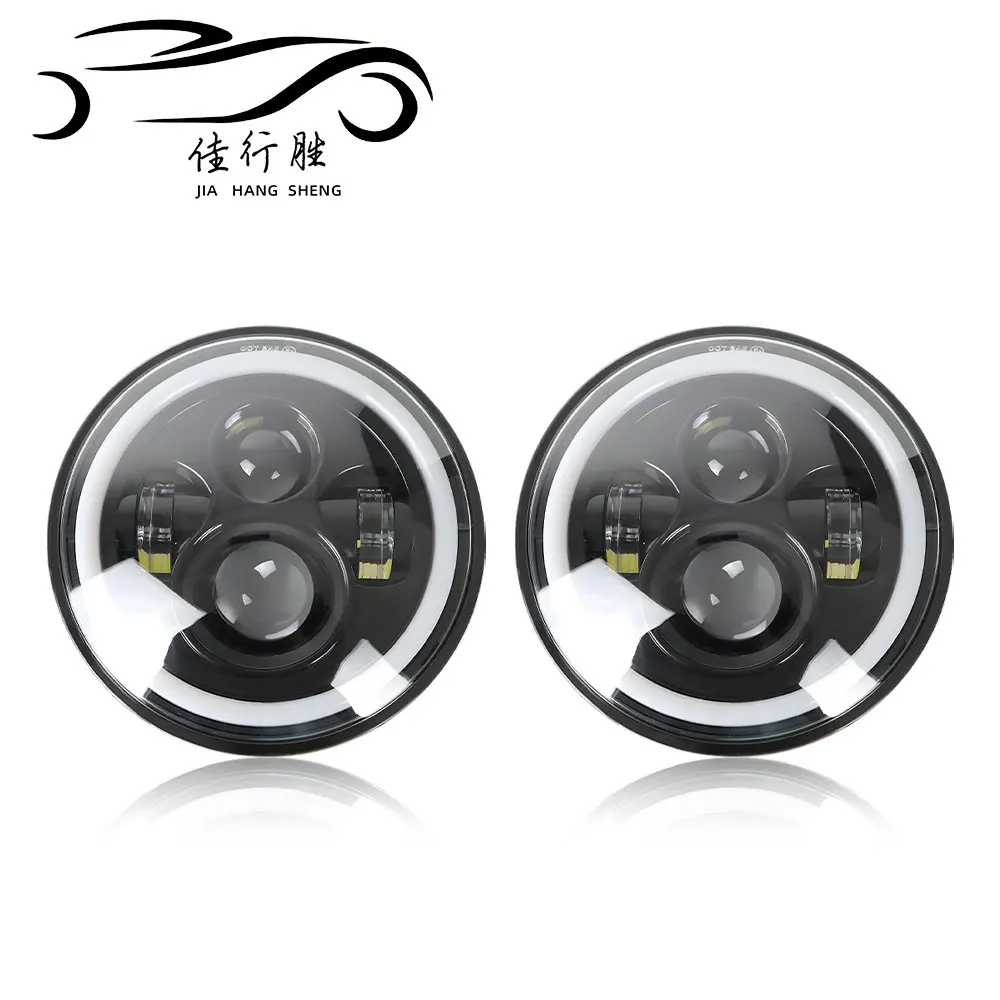

2PCS Work Light 7 Inch Led Auto Headlight Motorcycle LED Headlight DRL Angel Eyes High/Low Beam DRL Turn Signal For Off Road Use