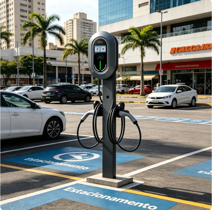 30kW DC EV Charger Station CCS2 Fast Charging Floor Mounted Smart APP WiFi RFID IP54 OCPP 1.6J Fully Certified for Car Use