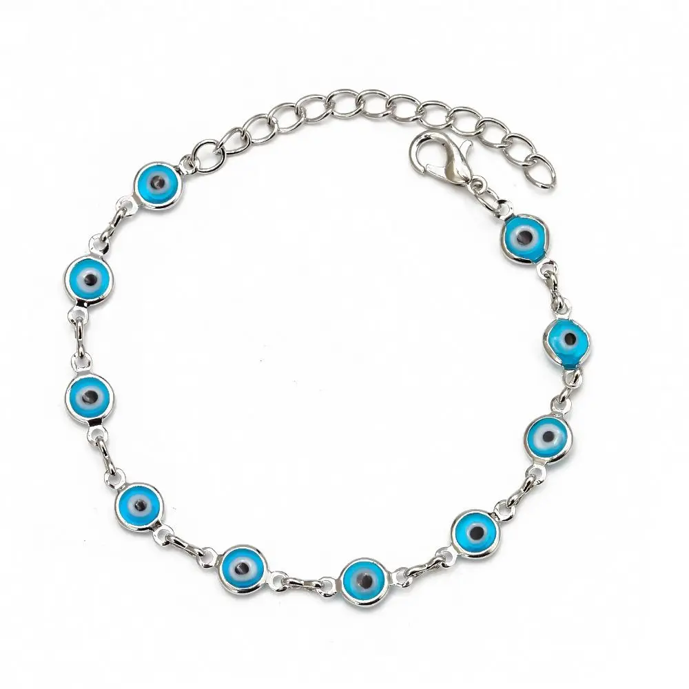 Retro Charming Friendship Bead Unisex Metal Lucky Women Bracelet Korean Style Hand Chain Demon Eye Bracelet