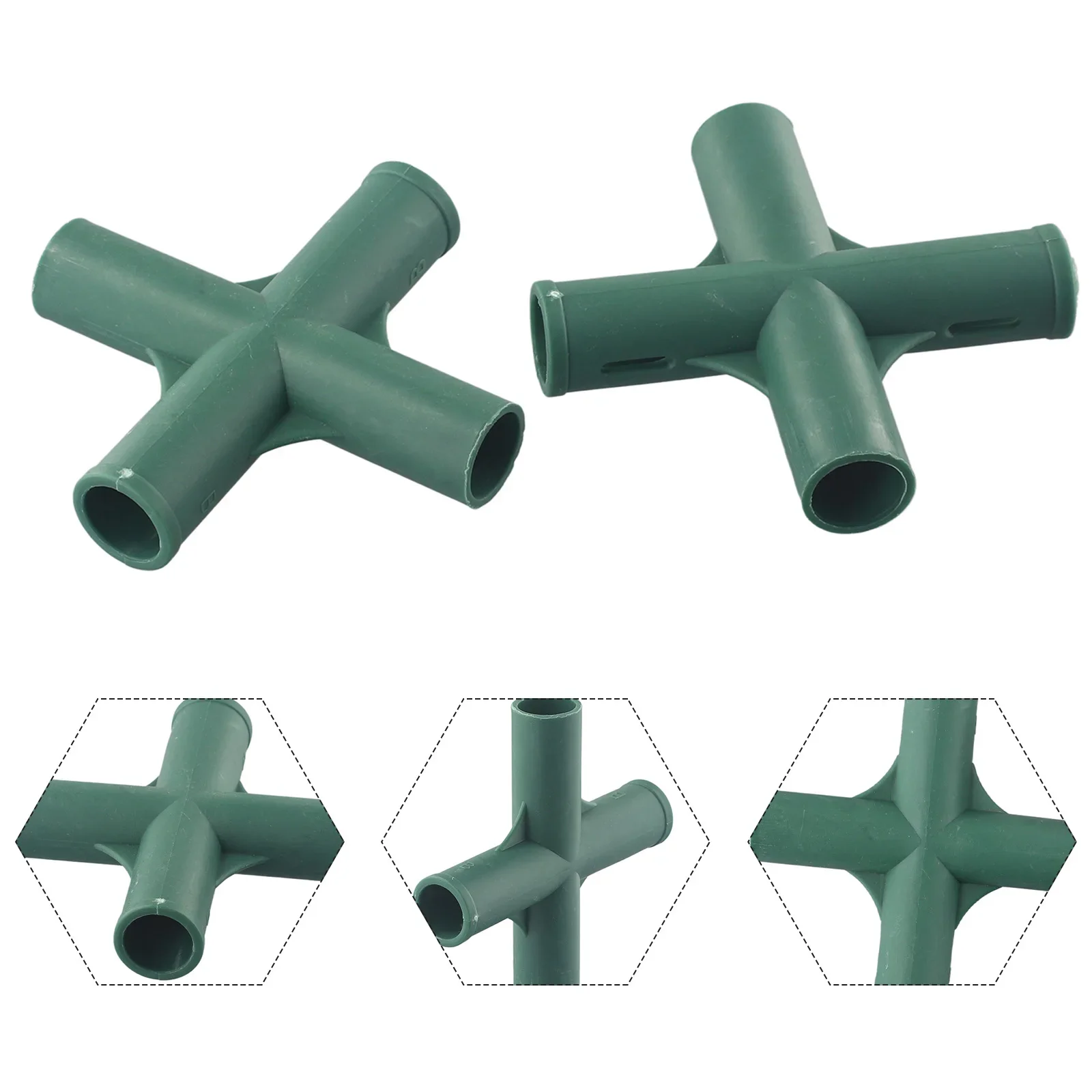 Greenhouse Pipe Joint Connector Pack 8pcs for 19mm OD Tubing Used in DIY Trellis Awning and Plant Support Projects