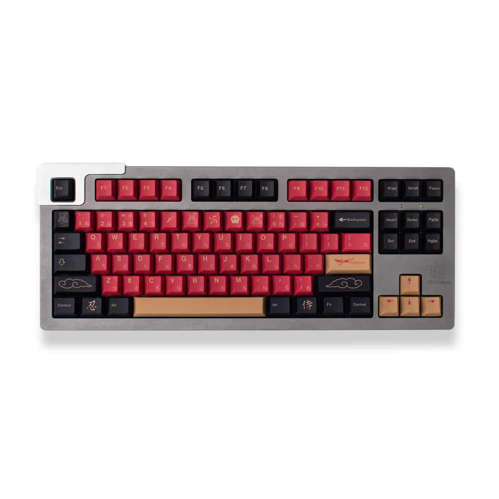 

GMK Red/Blue Samurai Keycaps Large Full Set PBT Sublimation Cherry Original Factory Height Mechanical Keyboard Caps 68/87