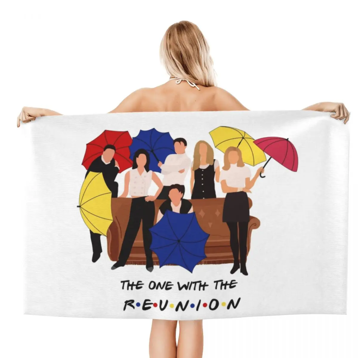 Custom Together Again Friends Beach Bath Towel Microfiber TV Show Cartoon Shower Sports Yoga Towels