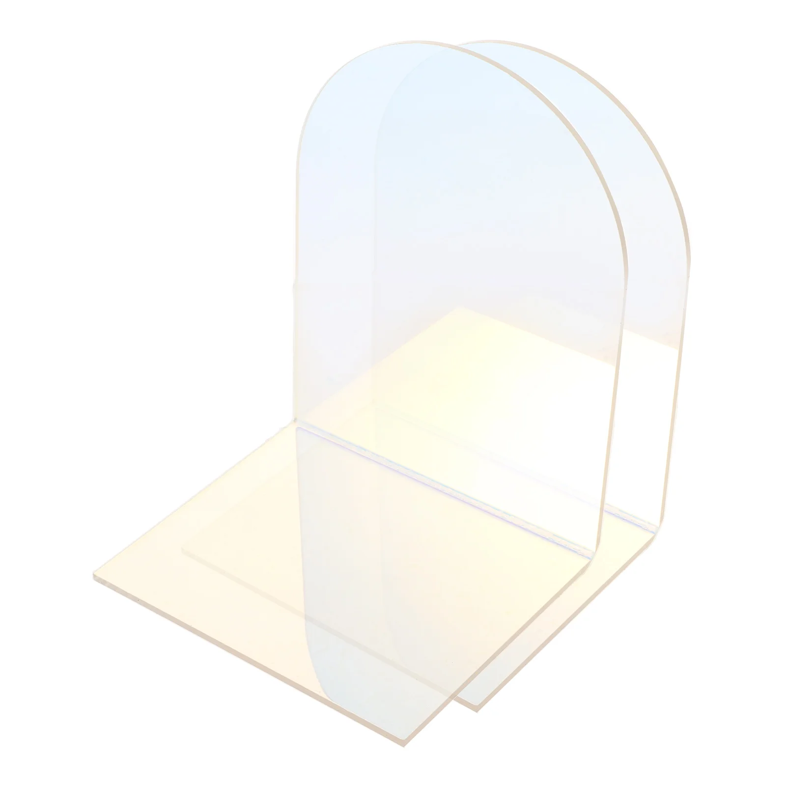 

L Shaped Bookends Acrylic Transparent Desktop Organizer Sturdy Book Stand Holder Student Office Use Multi Function Study