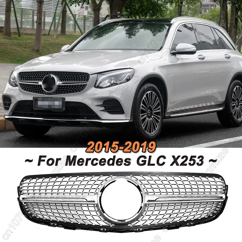 

Diamond Style Racing Grill For Mercedes Benz GLC-Class X253 2015-2019 GLC250 GLC300 GLC350e Front Inlet Mesh Racing Bumper Grill