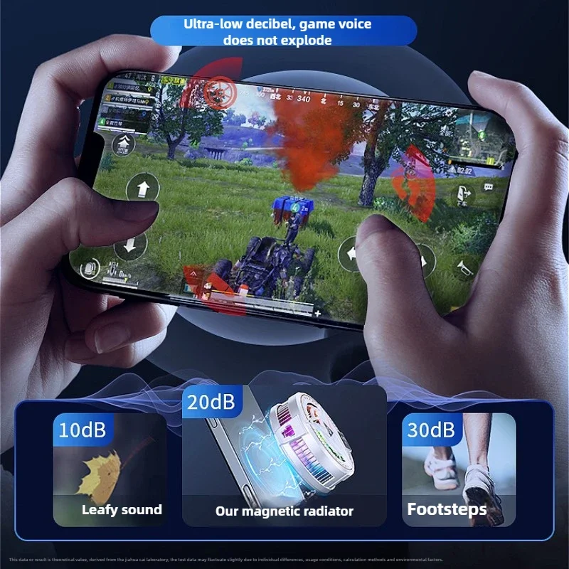 MINGCVIL Magnetischer Rückenclip, universeller 2-in-1-Telefonkühler, Halbleiter-Lüfter, Gefrierkühler für iOS, Android, Game-Tablet