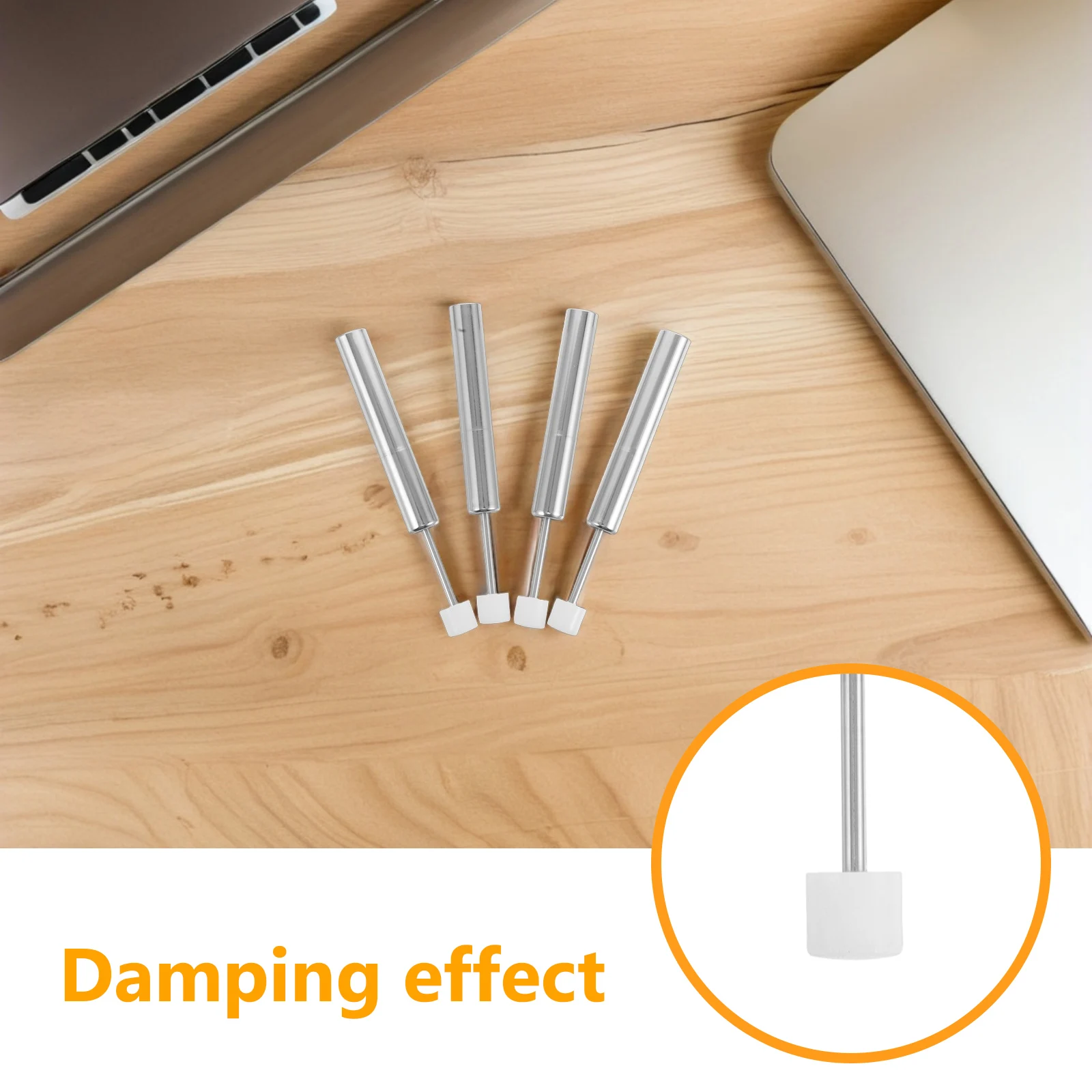 4Pcs Trash Can Damper Hydraulic Mechanism Kitchen Garbage Lid Replacement Heavy Duty Dampers Classification Waste Bin Soft Close