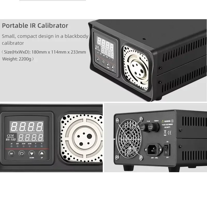 BX-150 Portable Industrial Thermometer Calibrator 300C/572F Black Body Temperature Instruments 0.1C/F Resolution 230/115V
